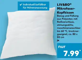 Kaufland Liv&Bo Mikrofaser Kopfkissen Angebot