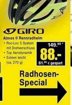 Zweirad Stadler Giro Atmos II Rennradhelm Angebot