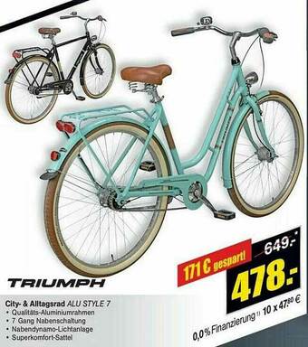 Zweirad Stadler Triumph City- & Alltagsrad Alu Style 7 Angebot