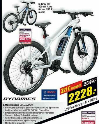 Zweirad Stadler Dynamics E-mountainbike Vulcano 29 Angebot