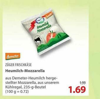 basic Demeter Züger Frischkäse Heumilch-mozzarella Angebot