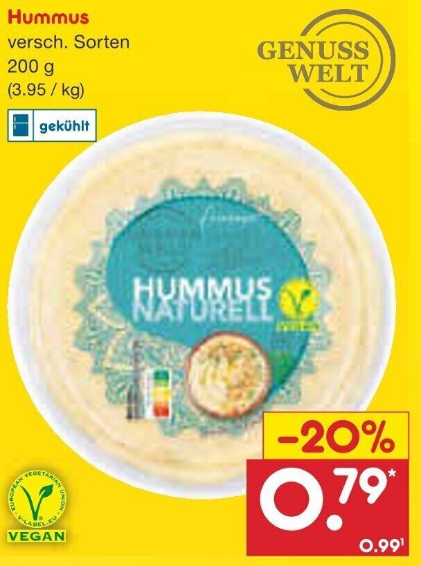 Hummus 200 g Angebot bei Netto MarkenDiscount