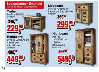 Möbelfundgrube Truhe, Highboard, Sideboard Angebot