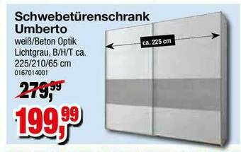 Möbelfundgrube Schwebetürenschrank Umberto Angebot