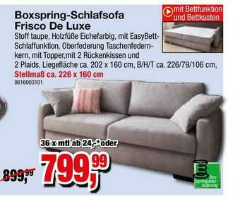 Möbelfundgrube Boxspring-schlafsofa Frisco De Luxe Angebot