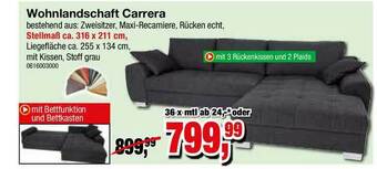 Möbelfundgrube Wohnlandschaft Carrera Angebot