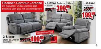 Möbelfundgrube Recliner-garnitur Lorenzo Angebot