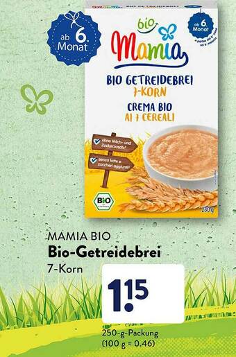 Aldi Süd Mamia Bio Bio-getreidebrei Angebot