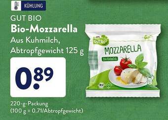 Aldi Süd Gut Bio Bio-mozzarella Angebot