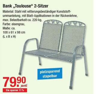 V Baumarkt Bank „toulouse” 2-sitzer Angebot