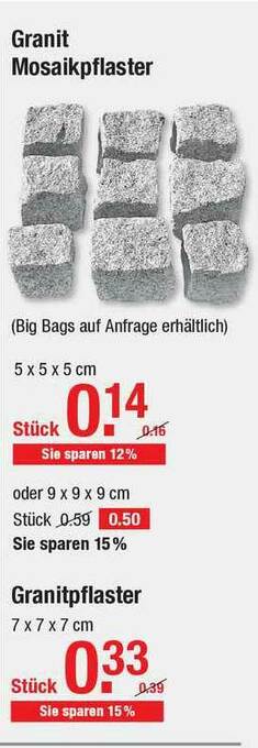 V Baumarkt Granit Mosaikpflaster Oder Granitpflaster Angebot