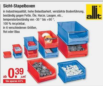 V Baumarkt Sicht-stapelboxen Allit Angebot