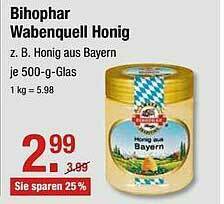 V Markt Bihophar Wabenquell Honig Angebot