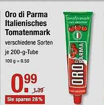 V Markt Oro Di Parma Italienisches Tomatenmark Angebot