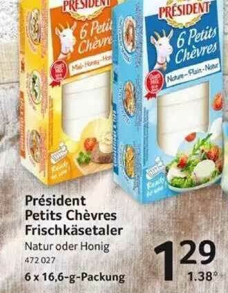 Selgros Président Petits Chèvres Frischkäsetaler Angebot