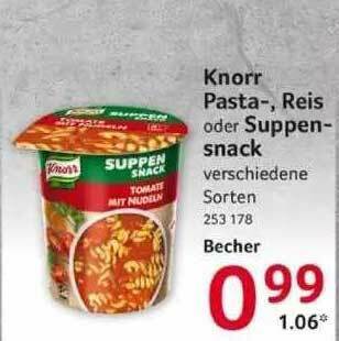 Selgros Knorr Pasta-, Reis Oder Suppensnack Angebot