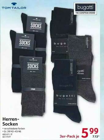 Selgros Tom Tailor Oder Bugatti Herren-socken Angebot