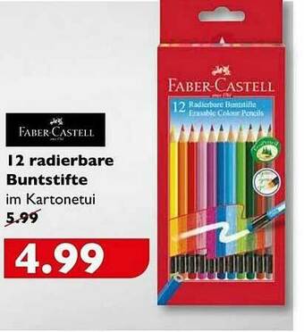 Vedes Faber-castell 12 Radierbare Buntstifte Angebot