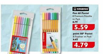 Vedes Stabilo Point 88 Oder Pen 68 Pastel Angebot