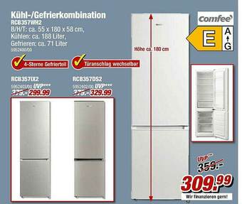 Poco Comfee Kühl- Gefrierkombination Rcb357wh2 Angebot