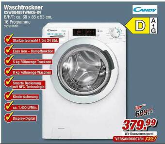 Poco Candy Waschtrockner Cswsq485twmce-84 Angebot