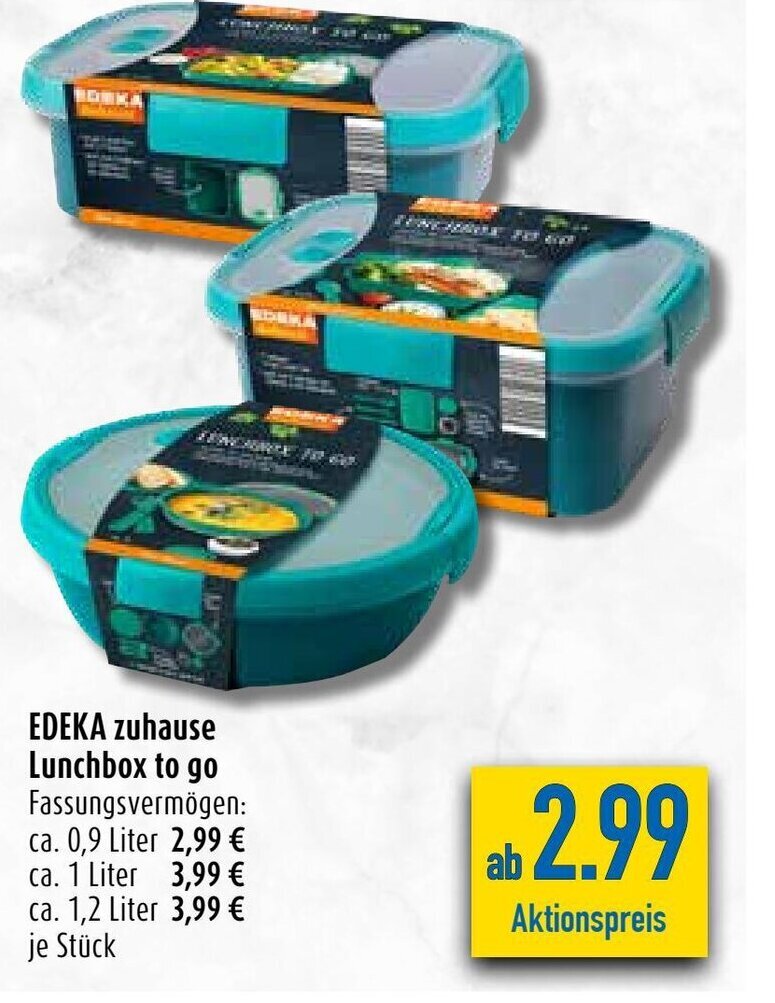 Edeka Zuhause Lunchbox to go 900ml Angebot bei diska