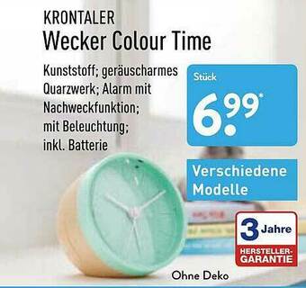 Aldi Nord Krontaler Wecker Colour Time Angebot