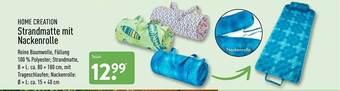 Aldi Nord Home Creation Strandmatte Mit Nackenrolle Angebot