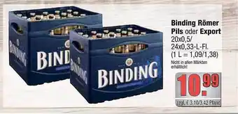 alldrink Binding römer pils oder export Angebot