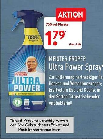 Aldi Nord Meister Proper Ultra Power Spray Angebot