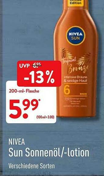 Aldi Nord Nivea Sun Sonnenöl -lotion Angebot