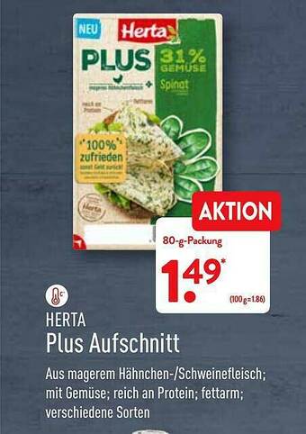 Aldi Nord Herta Plus Aufschnitt Angebot