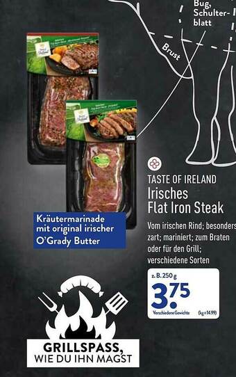 Aldi Nord Taste Of Ireland Irisches Flat Iron Steak Angebot