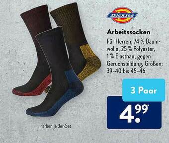 Aldi Süd Dickies Arbeitssocken Angebot