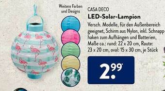 Aldi Süd Casa Deco Led-solar-lampion Angebot