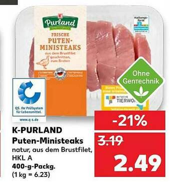 Kaufland K-purland Puten-ministeak Angebot