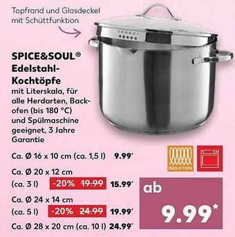 Kaufland Spice&soul Edelstahl Kochtöpfe Angebot