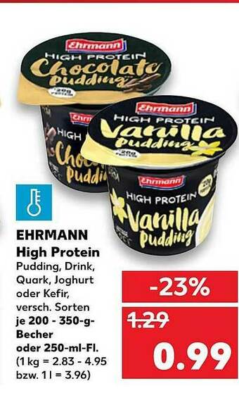 Kaufland Ehrmann High Protein Angebot