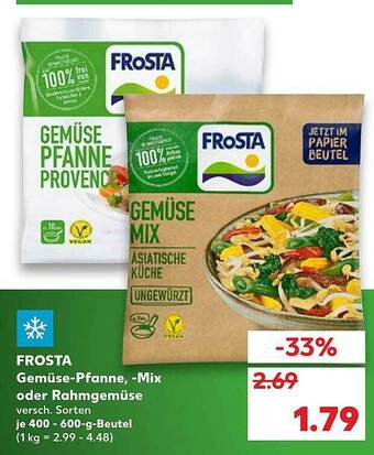 Kaufland Frosta Gemüse-pfanne, Mix Oder Rahmgemüse Angebot