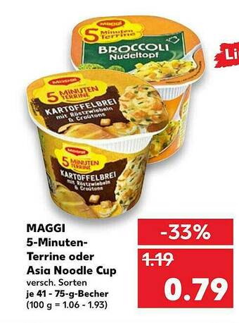 Kaufland Maggi 5 Minutenterrine Oder Asia Noodle Cup Angebot