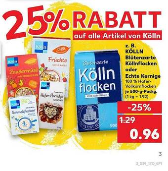 Kaufland Z.b Kölln Blütenzarte Köllnflocken Oder Echte Kernige Angebot