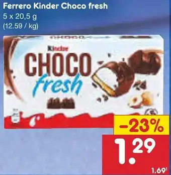 Netto Marken-Discount Ferrero Kinder Choco fresh 5x20,5 g Angebot