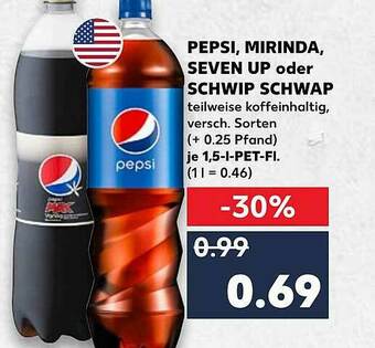 Kaufland Pepsi, Mirinda Seven Up Oder Schwip Schwap Angebot