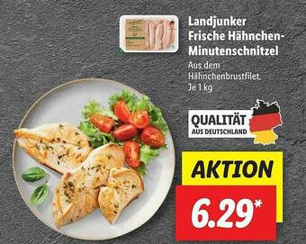 Lidl Landjunker Frische Hähnchen-minutenschnitzel Angebot