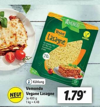 Lidl Vemondo Vegane Lasagne Angebot