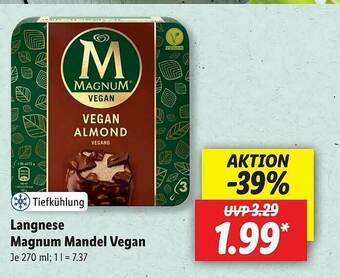 Lidl Langnese Magnum Mandel Vegan Angebot