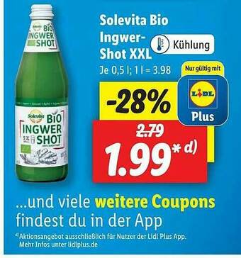 Lidl Solevita Bio Ingwer- Shot Xxl Angebot