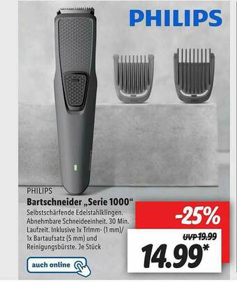 Lidl Philips Bartschneider ,,serie 1000 Angebot