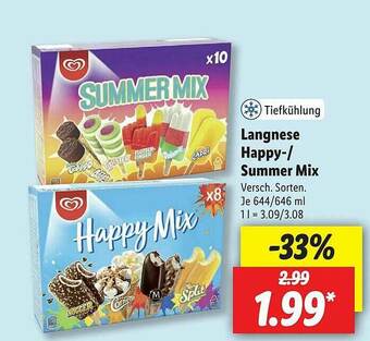 Lidl Langnese Happy-- Summer Mix Angebot