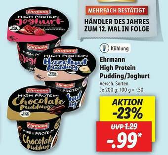 Lidl Ehrmann High Protein Pudding-joghurt Angebot